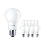 Confezione Multipack 10x Philips Corepro LED Bulbo E27 Pera Ghiaccio 8W 806lm - 827 Bianco Molto Caldo | Sostitutiva 60W