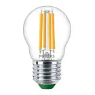 Philips MASTER LED Candela Ultra Efficient E27 Sferica Chiara 2.3W 485lm - 827 Bianco Molto Caldo | Sostitutiva 40W