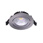 Noxion LED Inclinabile Slim Spot Argento Il Giro 6W 550lm 60D - 927 Bianco Molto Caldo | 85mm - IP54 - Dimmerabile - Miglior resa cromatica